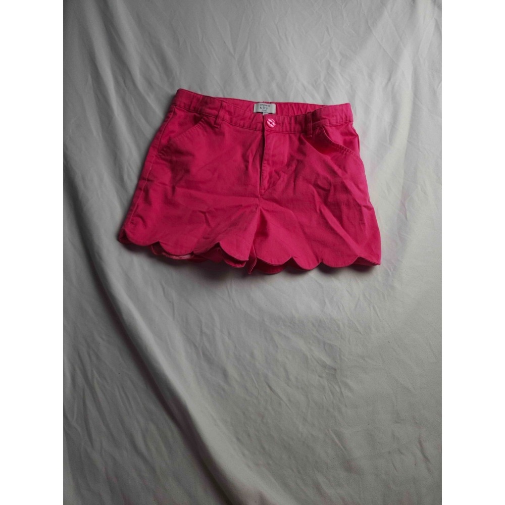 Crown & Ivy Kids Shorts‎ 14 Pink Scalloped Hem Preppy Southern Minimalist Summer